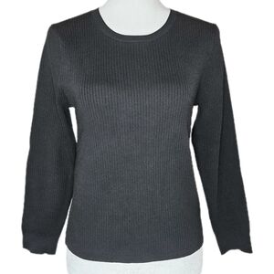 J.Crew Supersculpt Ribbed Sweater T-Shirt Women's Medium 3/4 Sleeve Minimalist